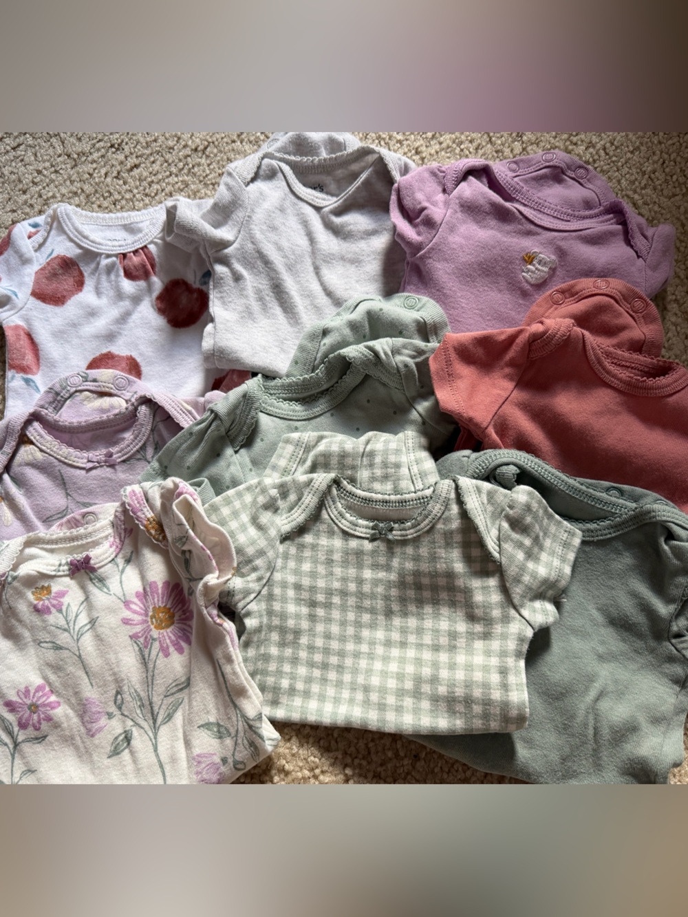 Carter’s baby girl newborn onsies